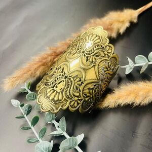 Ornate Brass Forearm Cuff Bracelet | Wide Chunky Witchy | Gothic Elven Fantasy‎